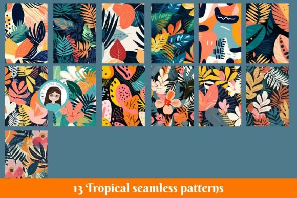 Tropical Seamless Patterns Collection