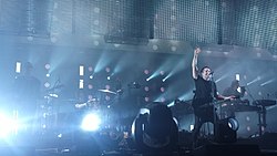Nine Inch Nails performing in November 2013.
