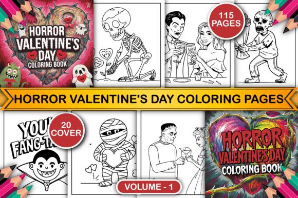Horror Valentine Coloring Book Cover