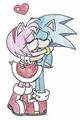 sonic and amy kissing