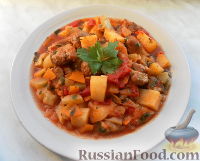 Фото к рецепту: Мясное рагу с овощами Фото к рецепту: Мясное рагу с овощами