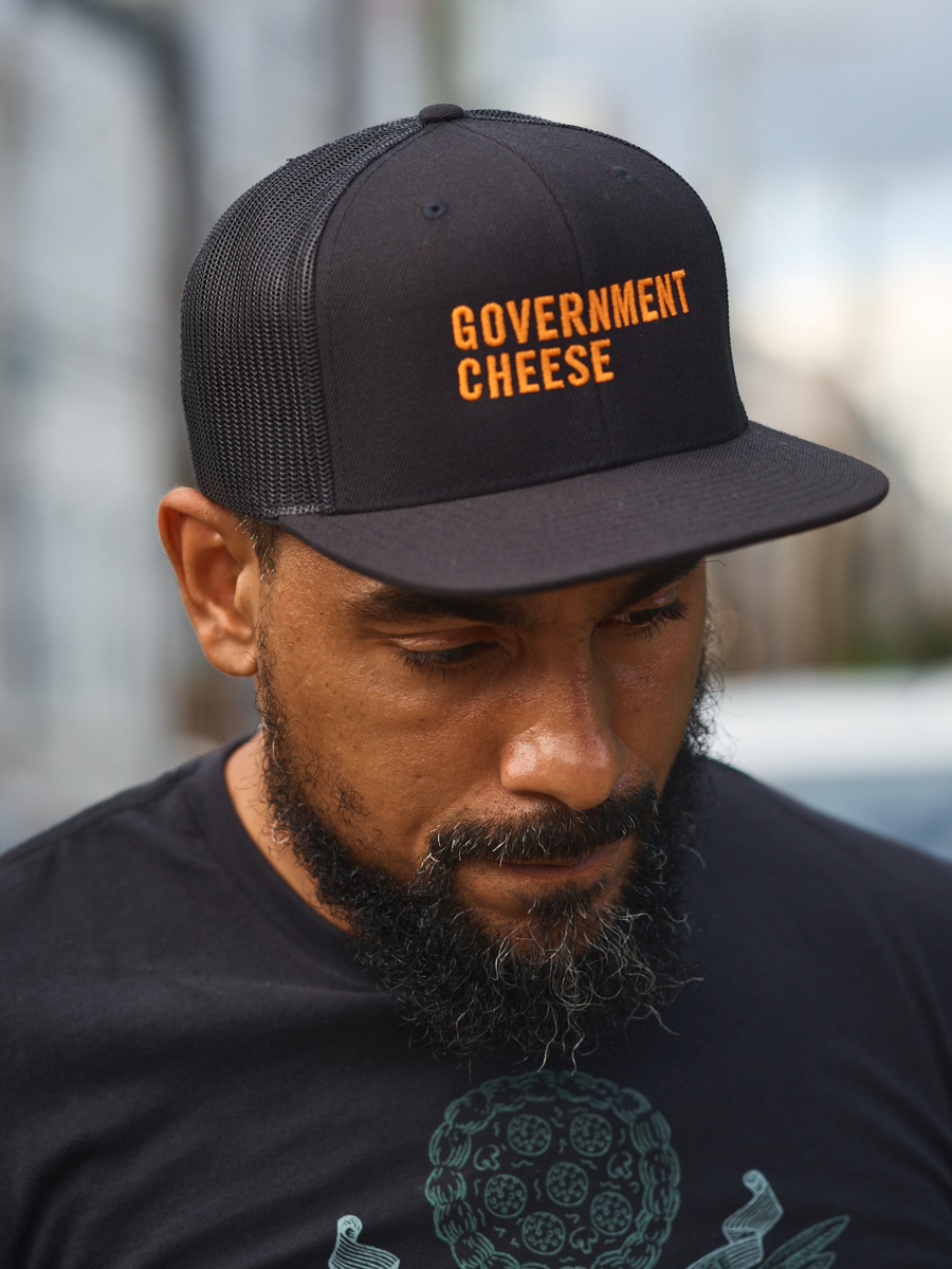 Government Cheese Black Snapback