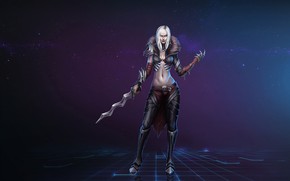 Обои Девушка, Fantasy, Blizzard, Art, Diablo III, Diablo, Characters, Necromancer, Некромант, Game Art, by Kazbek Dzasezhev, ...