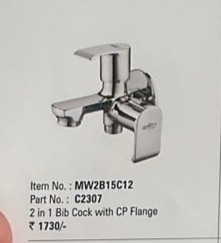 2 IN 1 Bib Cock with CP Flange