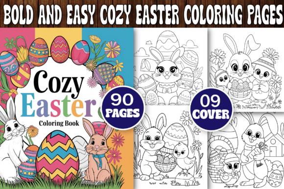 Cozy Easter Coloring Book Cover