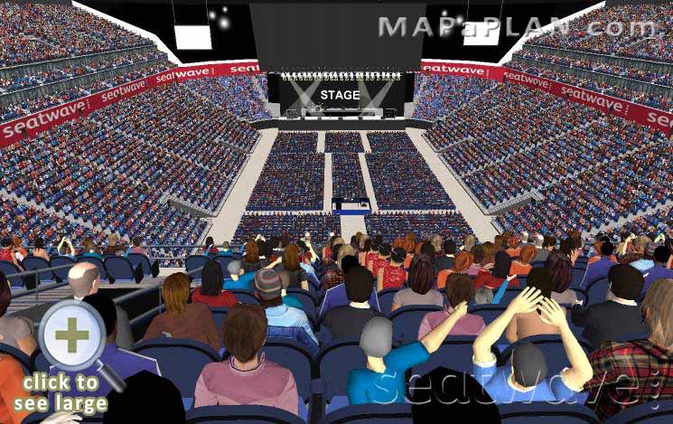 The O2 Arena London seating plan Block 411 Row M view