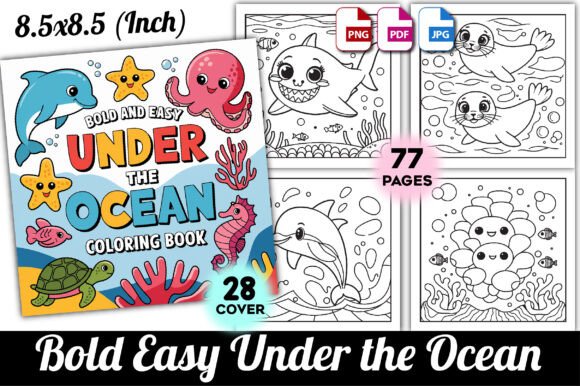 Under the Ocean Coloring Book Cover