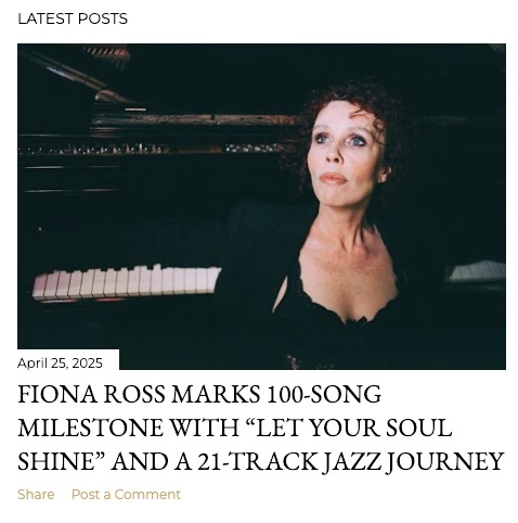 Screenshot of Fiona Ross Marks 100-Song Milestone with “Let Your Soul Shine” and a 21-Track Jazz Journey by POWHER Sound