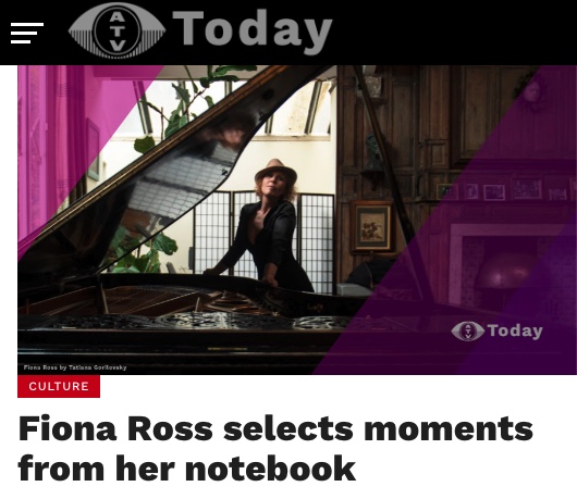 Screenshot of Fiona Ross selects moments from her notebook by ATV Today