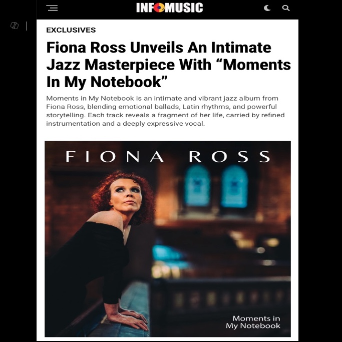 Screenshot of ExclusivesFiona Ross unveils an intimate jazz masterpiece with “Moments in My Notebook by Info Music France