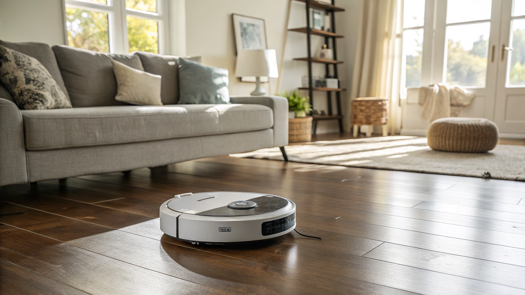 High-Suction Robot Vacuum Cleaner in Action