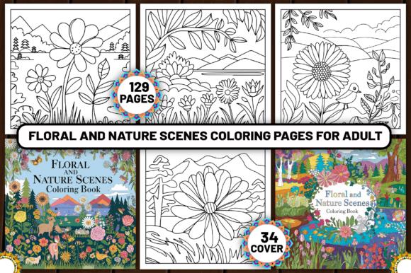 Adult floral coloring pages collection