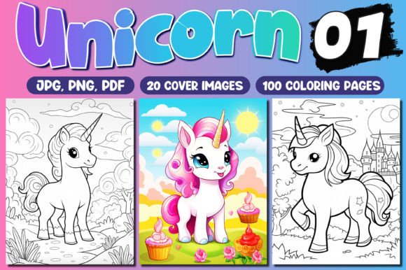 Cute Unicorn Coloring Pages for Kids