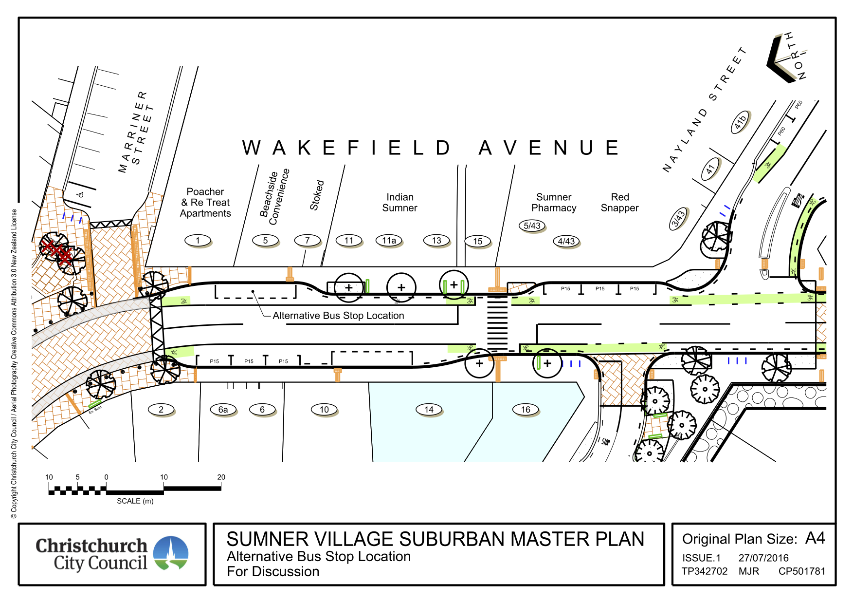 Wakefield bus stop options for discussion