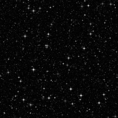 Black space with many stars. seamless pattern, texture, background Stock Photo