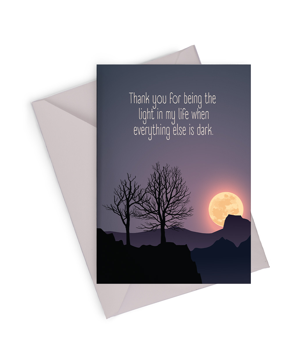 Thank You For Being A Light Greeting Card Thank You For Being A Light Greeting Card