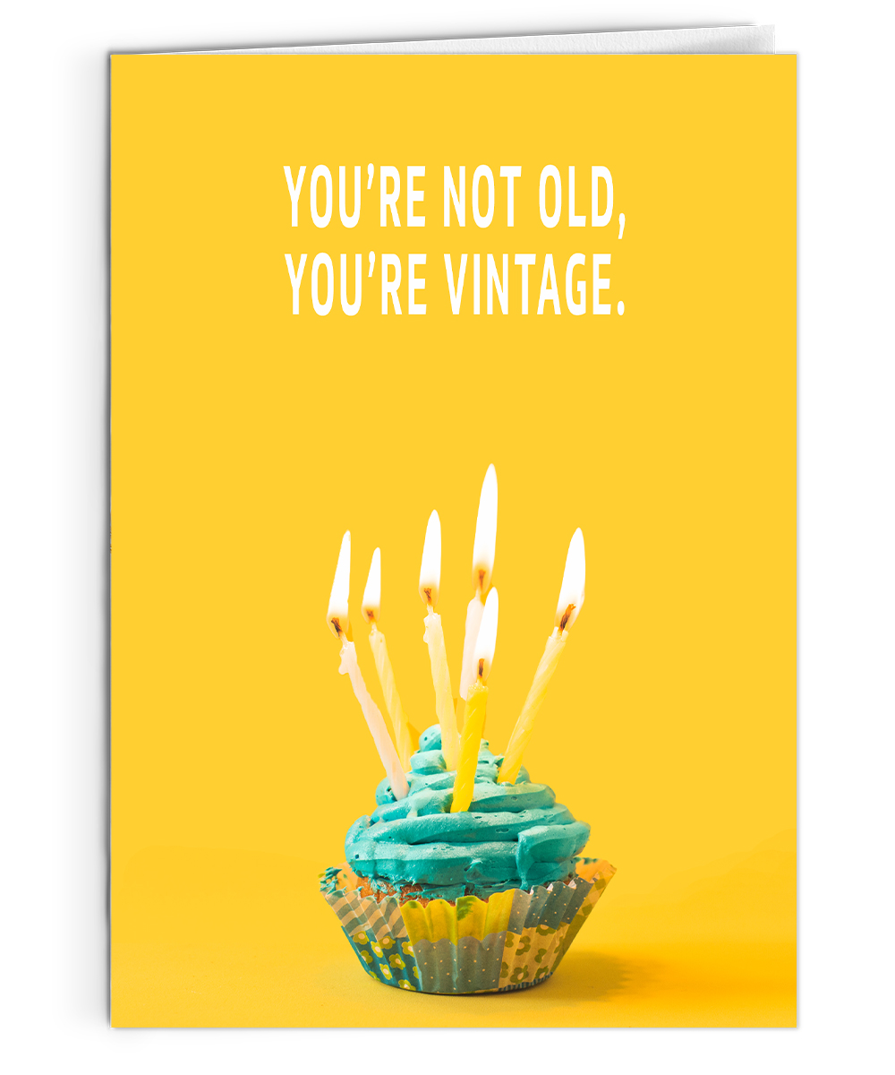 You re Not Old You re Vintage Funny Birthday Card Ozelu You re Not Old You re Vintage Funny Birthday Card Ozelu