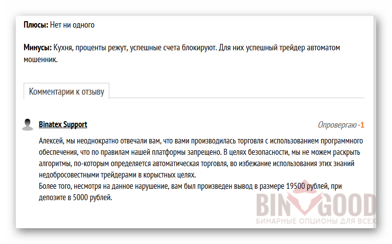 Ответ о мошенничестве