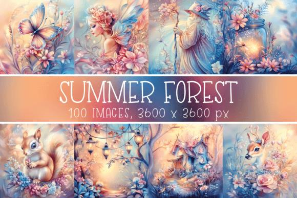 Enchanted Summer Forest Digital Papers Collection