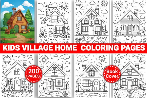 Home Village Coloring Book Cover