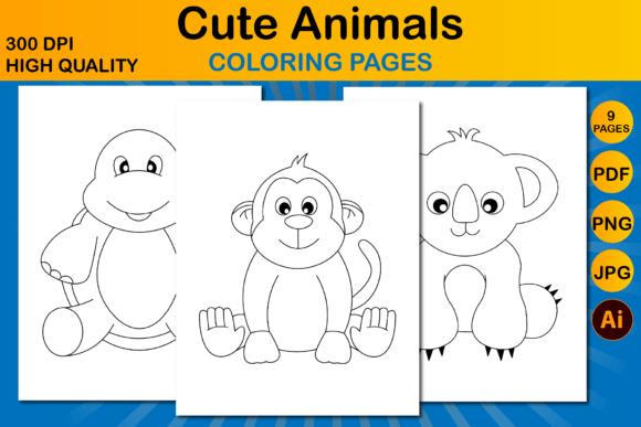 Cute Animals Coloring Pages Preview