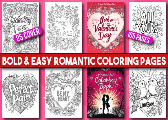 Bold and Easy Romantic Coloring Pages Preview