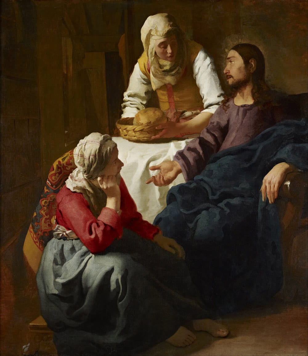 Vermeer - Le Christ dans la maison de Marthe et Marie