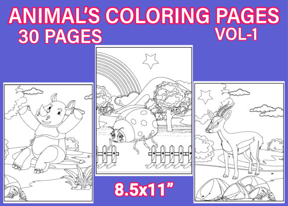 Animals Coloring Book Cover