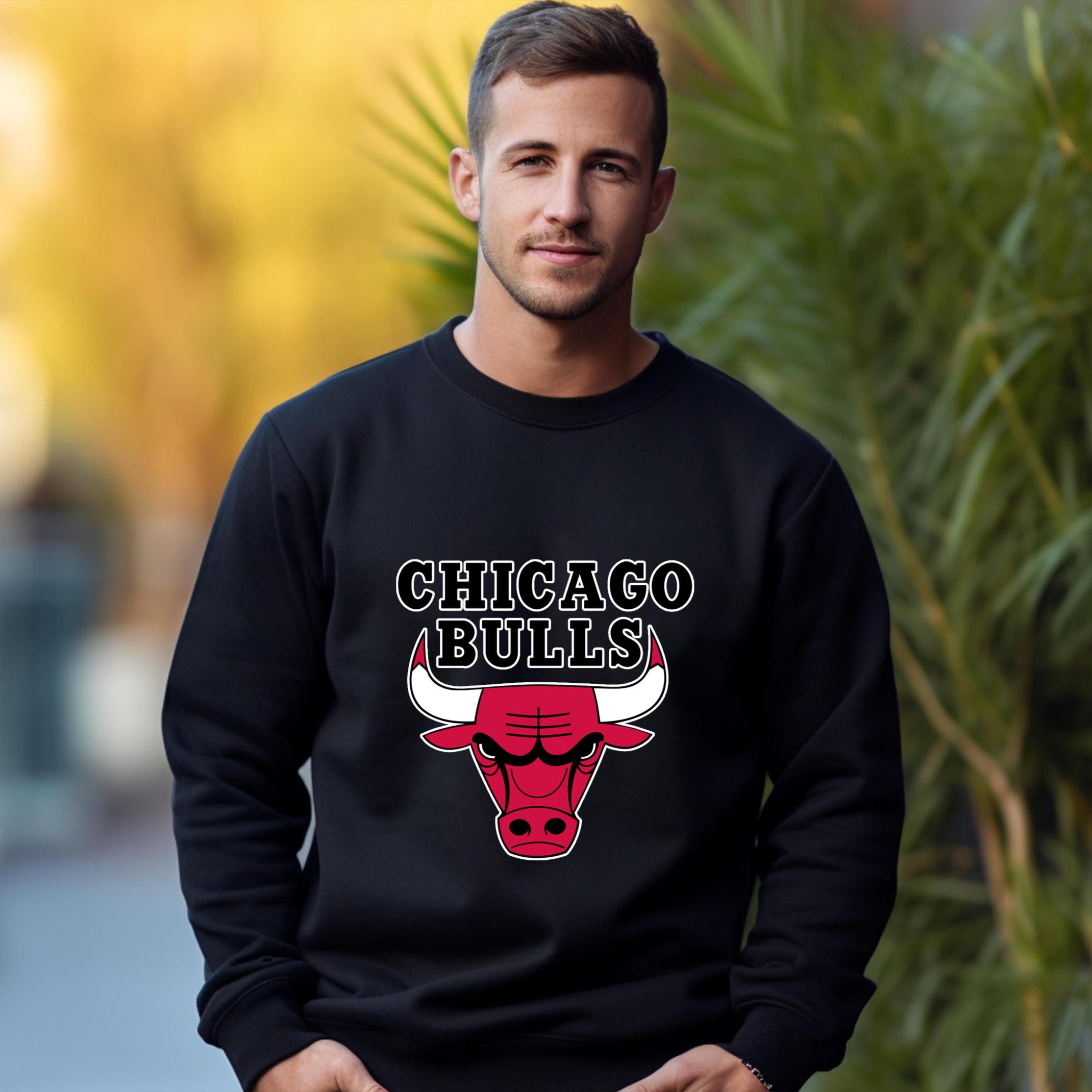 Chicago Bulls Team Fan Apparel Adult Sweatshirt, Ultimate Logo Sweatshirt