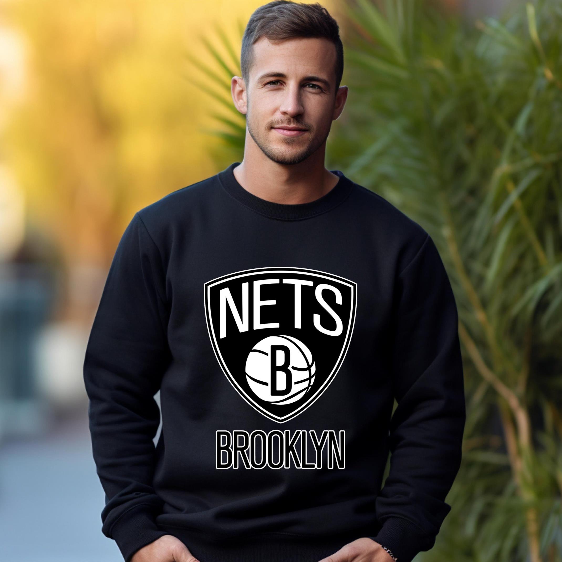 Brooklyn Nets Team Fan Apparel Adult Sweatshirt, Ultimate Logo Sweatshirt