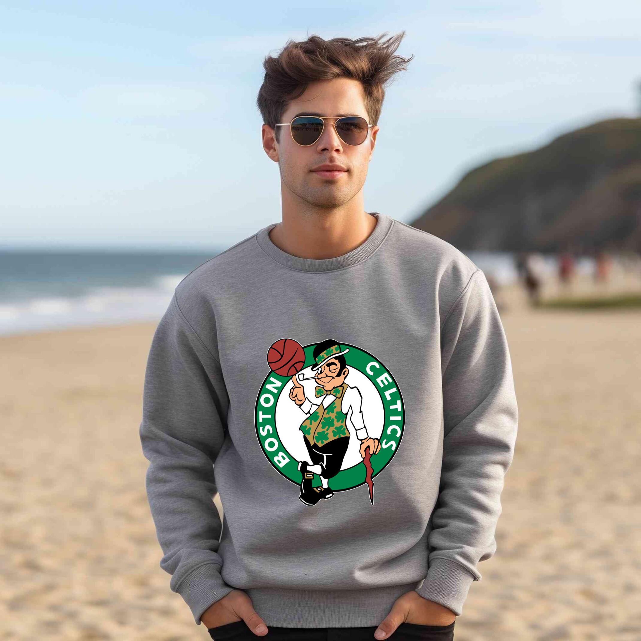 Alternative view of Boston Celtics Team Fan Apparel Adult Sweatshirt, Ultimate Logo Sweatshirt