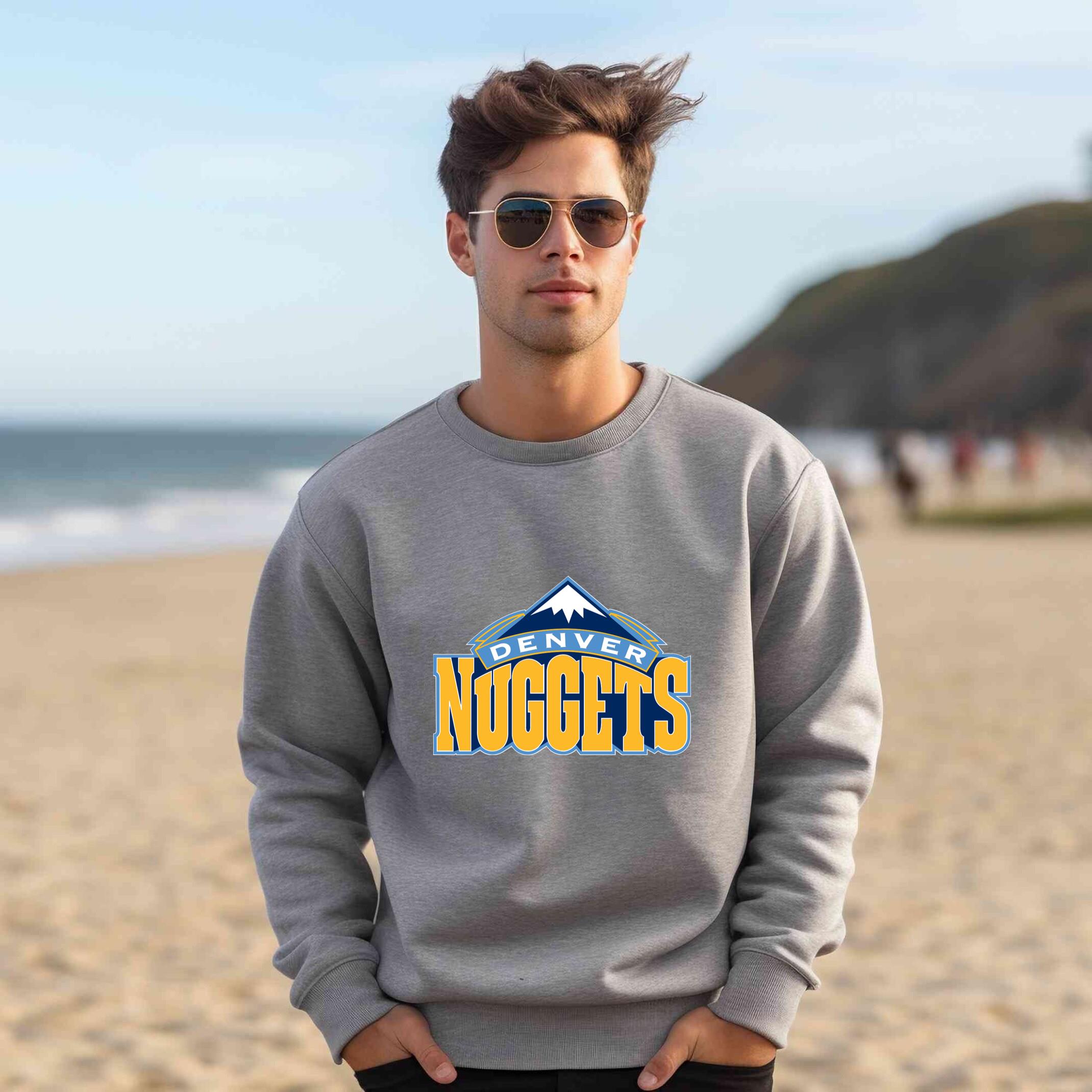 Alternative view of Denver Nuggets Team Fan Apparel Adult Sweatshirt, Ultimate Logo Sweatshirt