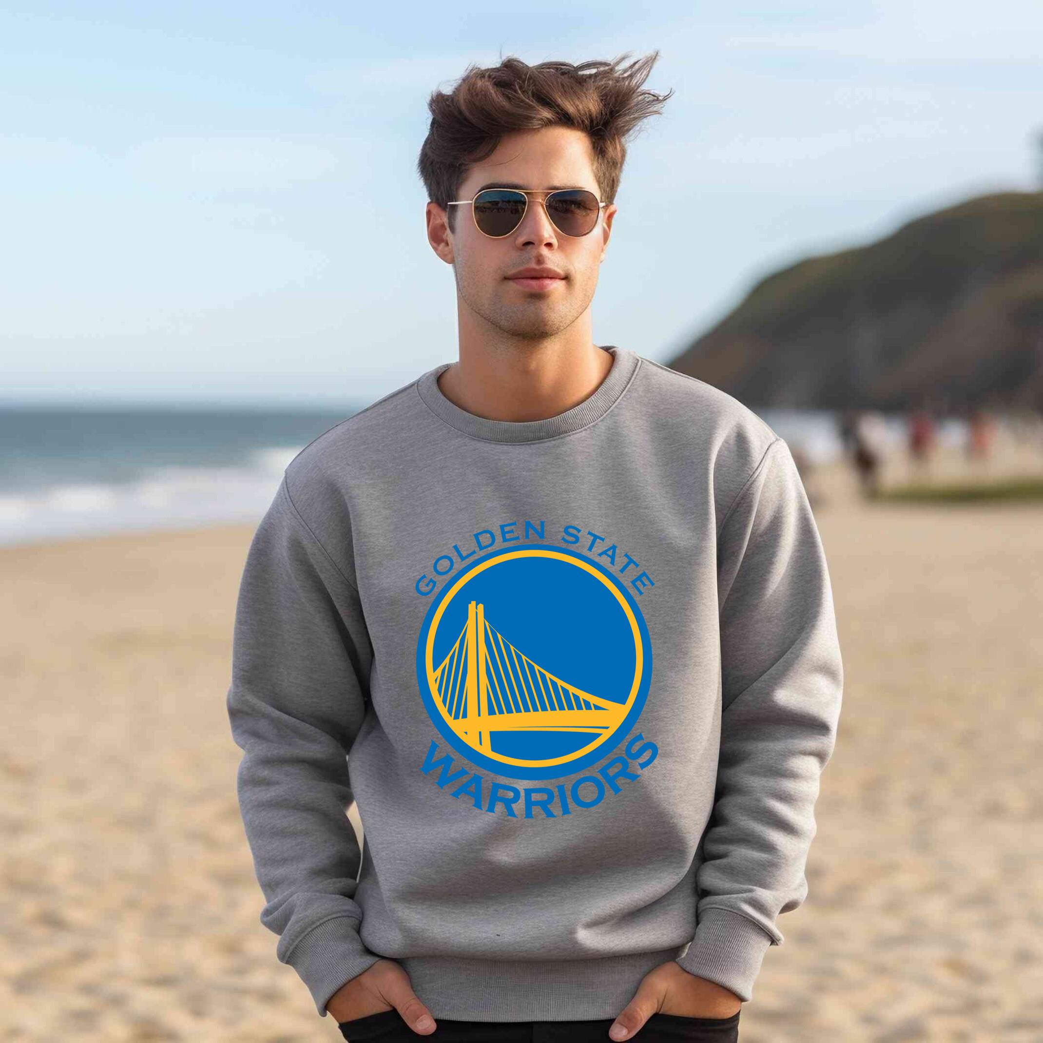 Alternative view of Golden State Warriors Team Fan Apparel Adult Sweatshirt, Ultimate Logo Sweatshirt