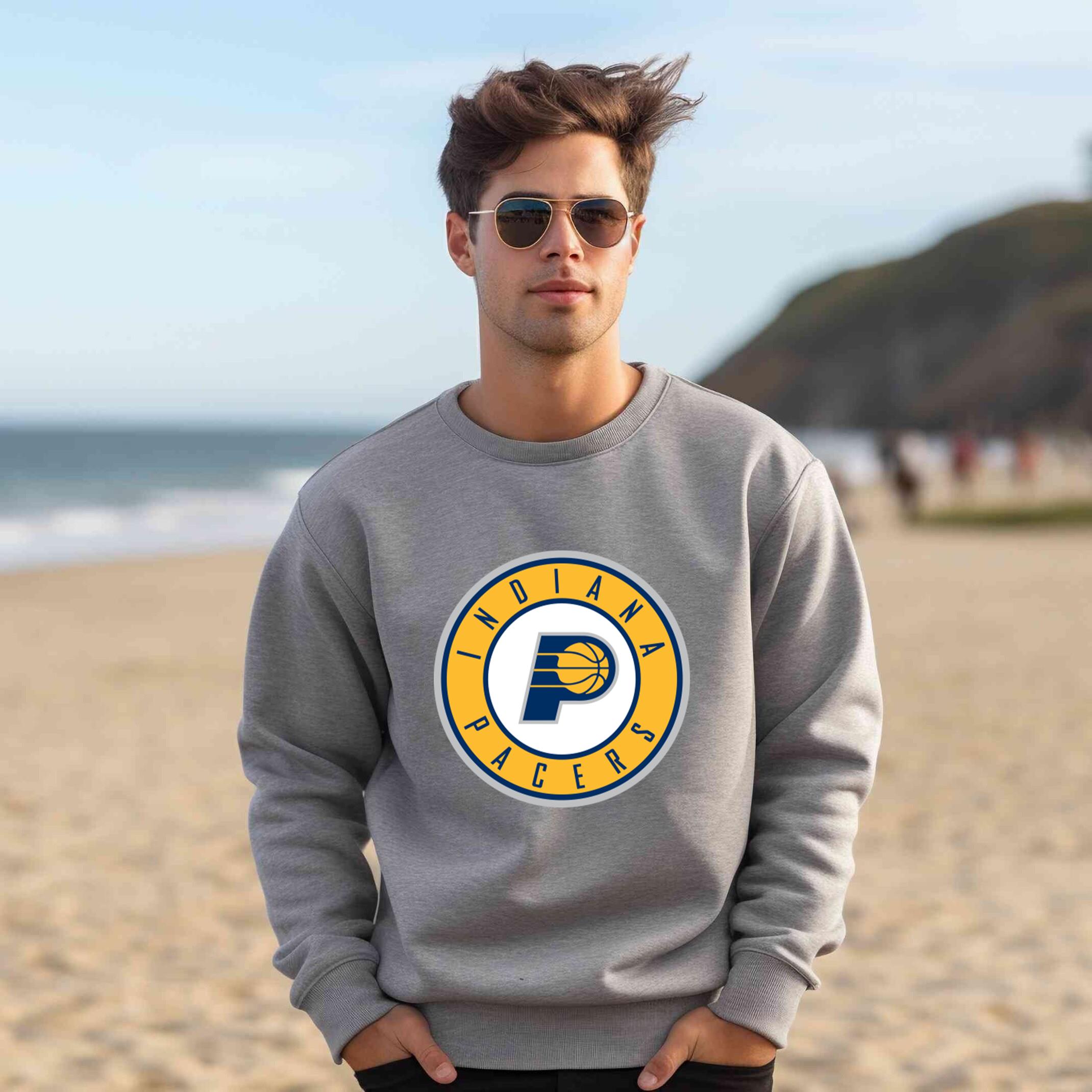 Alternative view of Indiana Pacers Team Fan Apparel Adult Sweatshirt, Ultimate Logo Sweatshirt