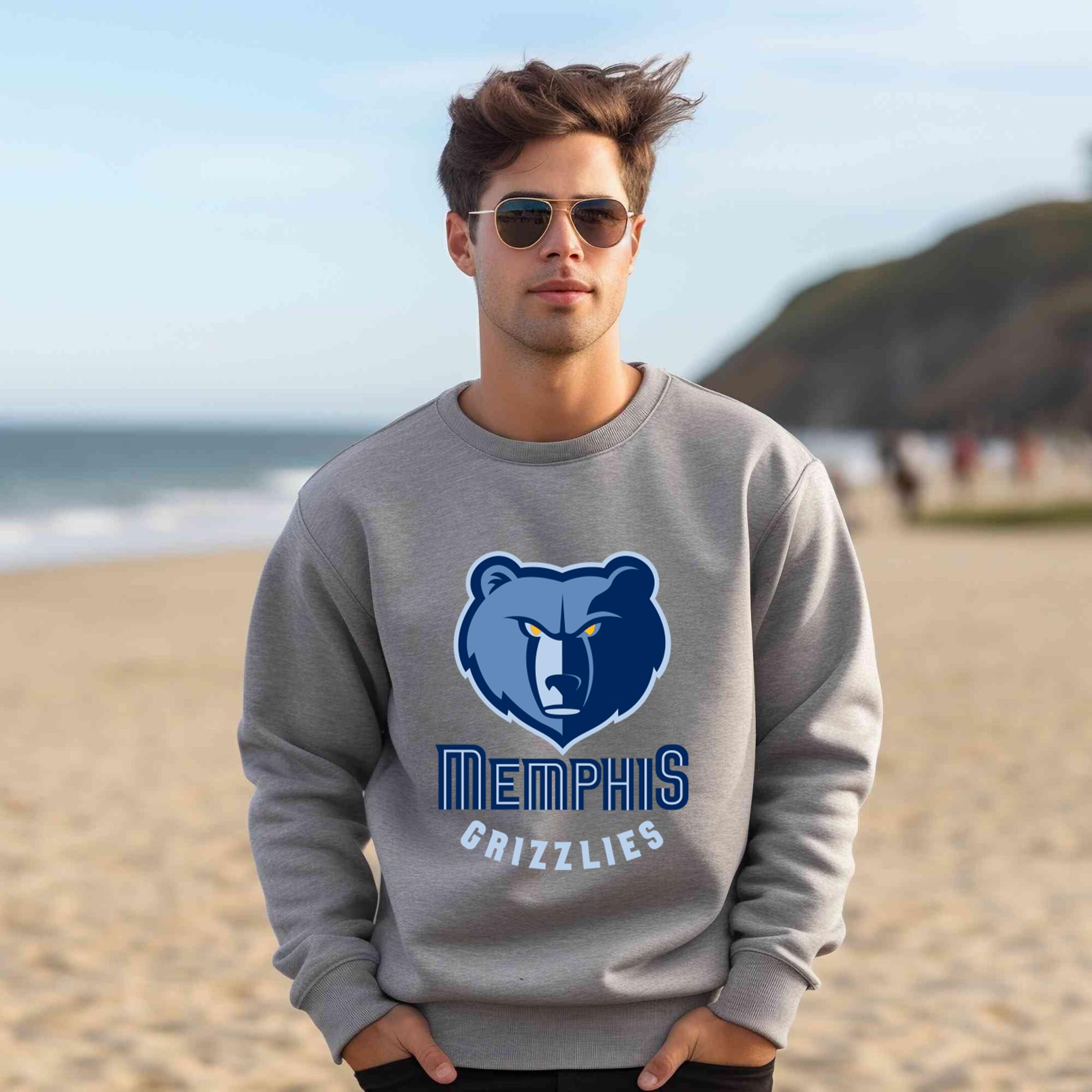 Alternative view of memphis grizzlies Team Fan Apparel Adult Sweatshirt, Ultimate Logo Sweatshirt