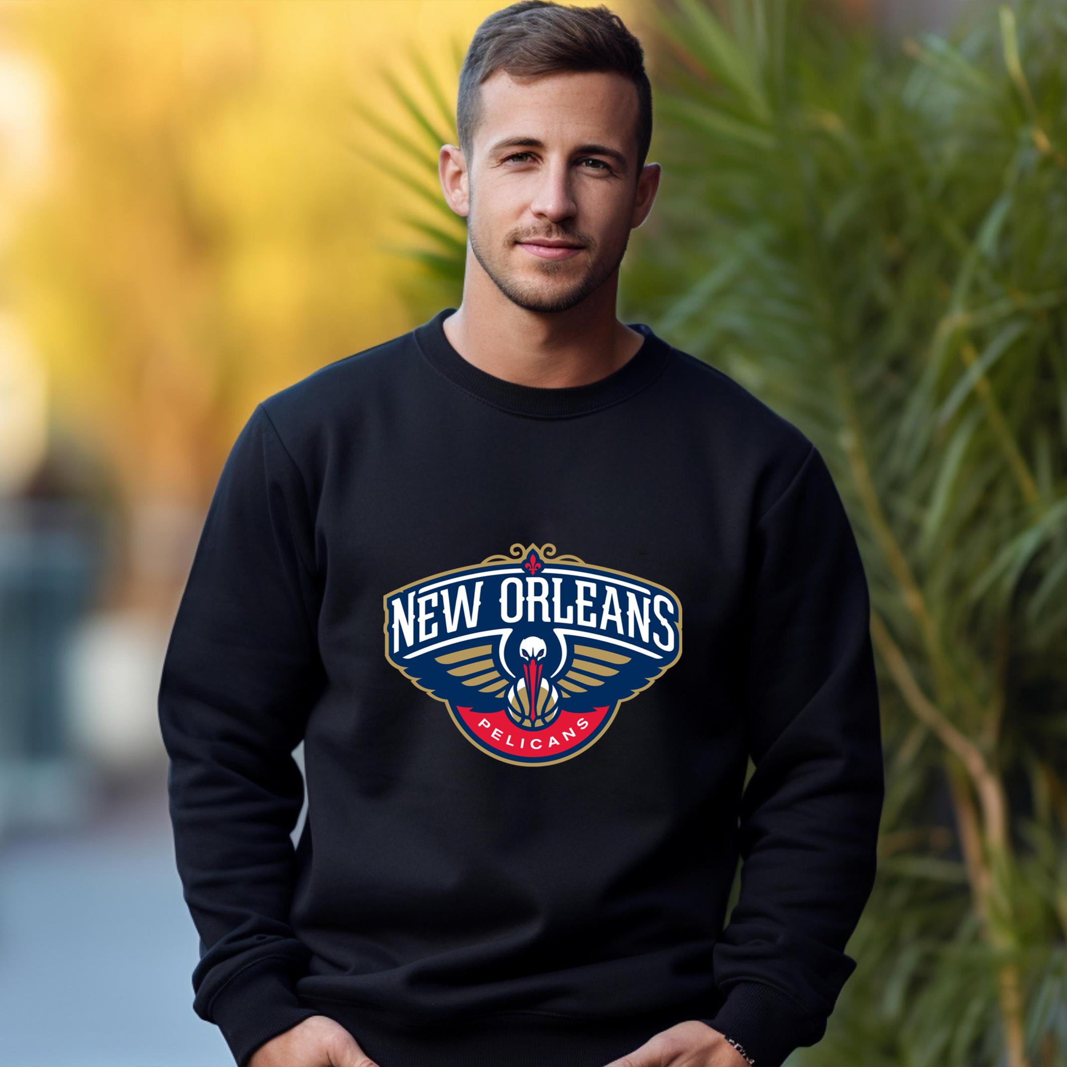 New Orleans Pelicans Team Fan Apparel Adult Sweatshirt, Ultimate Logo Sweatshirt