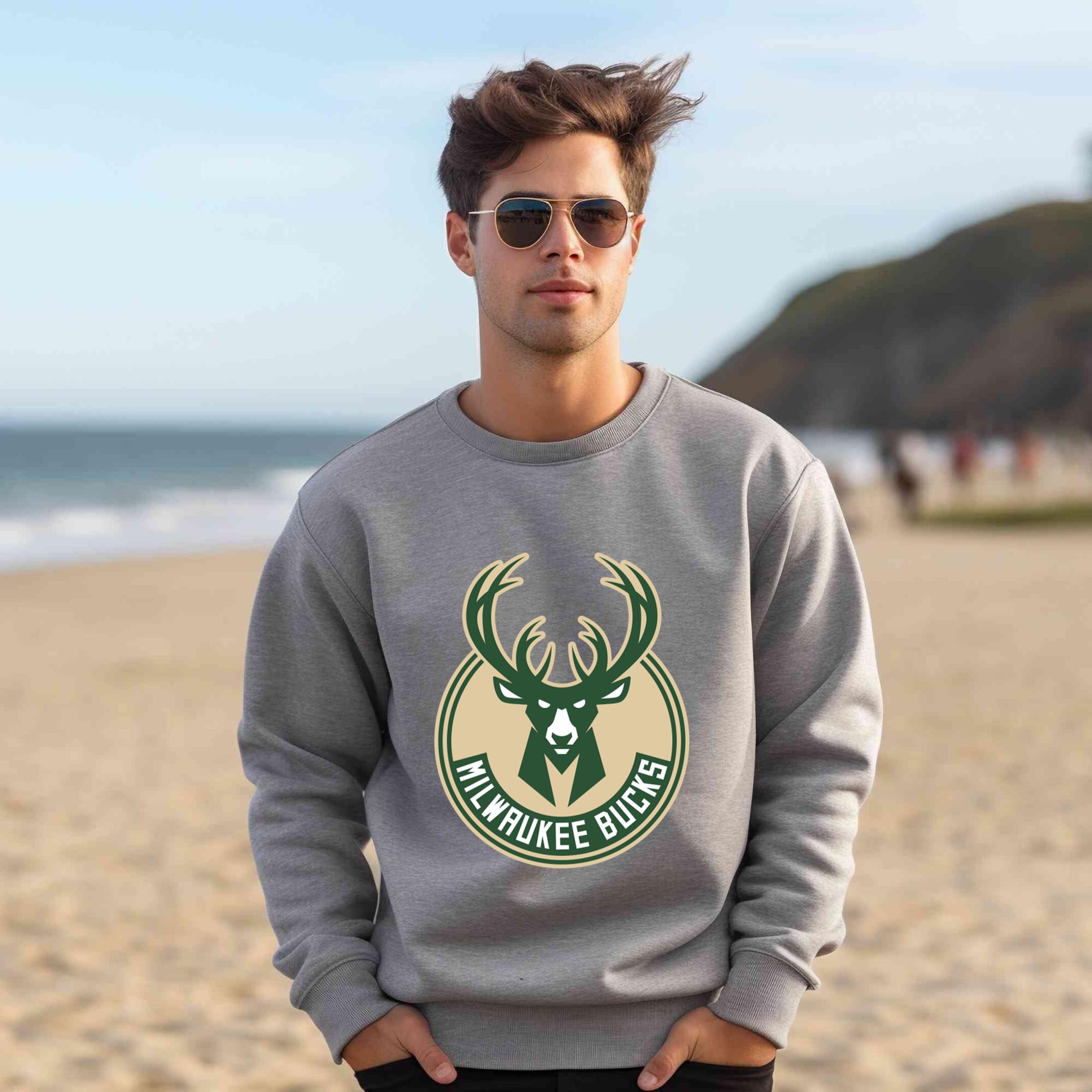 Alternative view of Milwaukee Bucks Team Fan Apparel Adult Sweatshirt, Ultimate Logo Sweatshirt