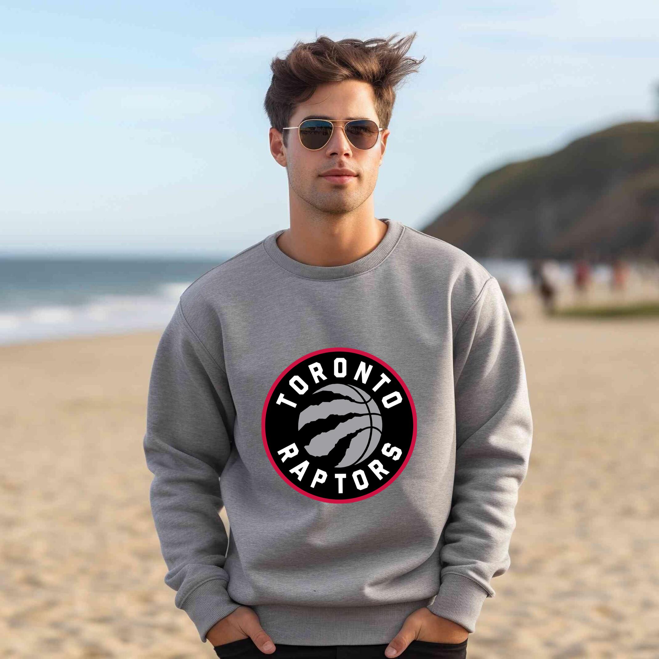 Alternative view of Toronto Raptors Team Fan Apparel Adult Sweatshirt, Ultimate Logo Sweatshirt
