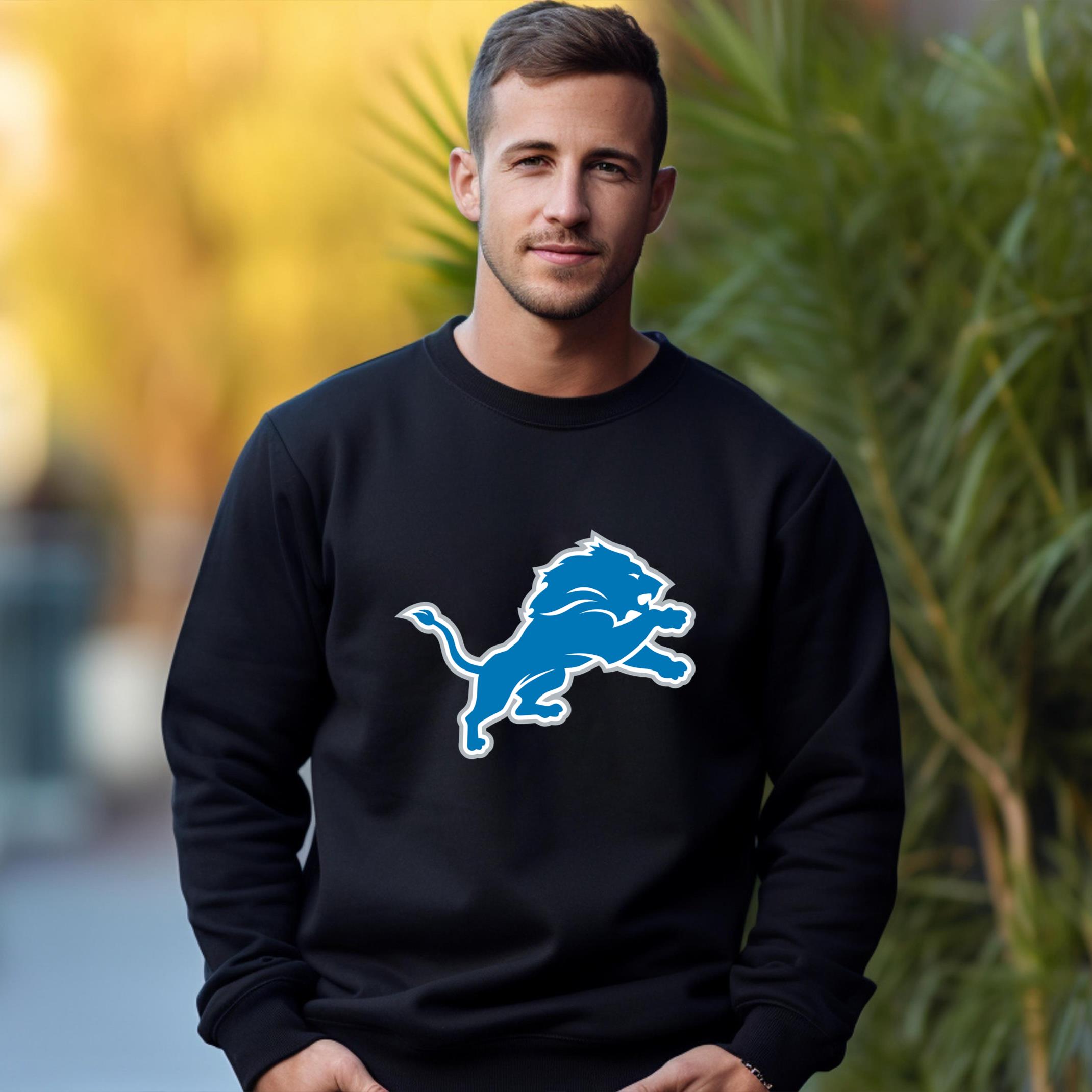Detroit Lions Team Fan Apparel Adult Sweatshirt, Ultimate Logo Sweatshirt, Gifts For Fans