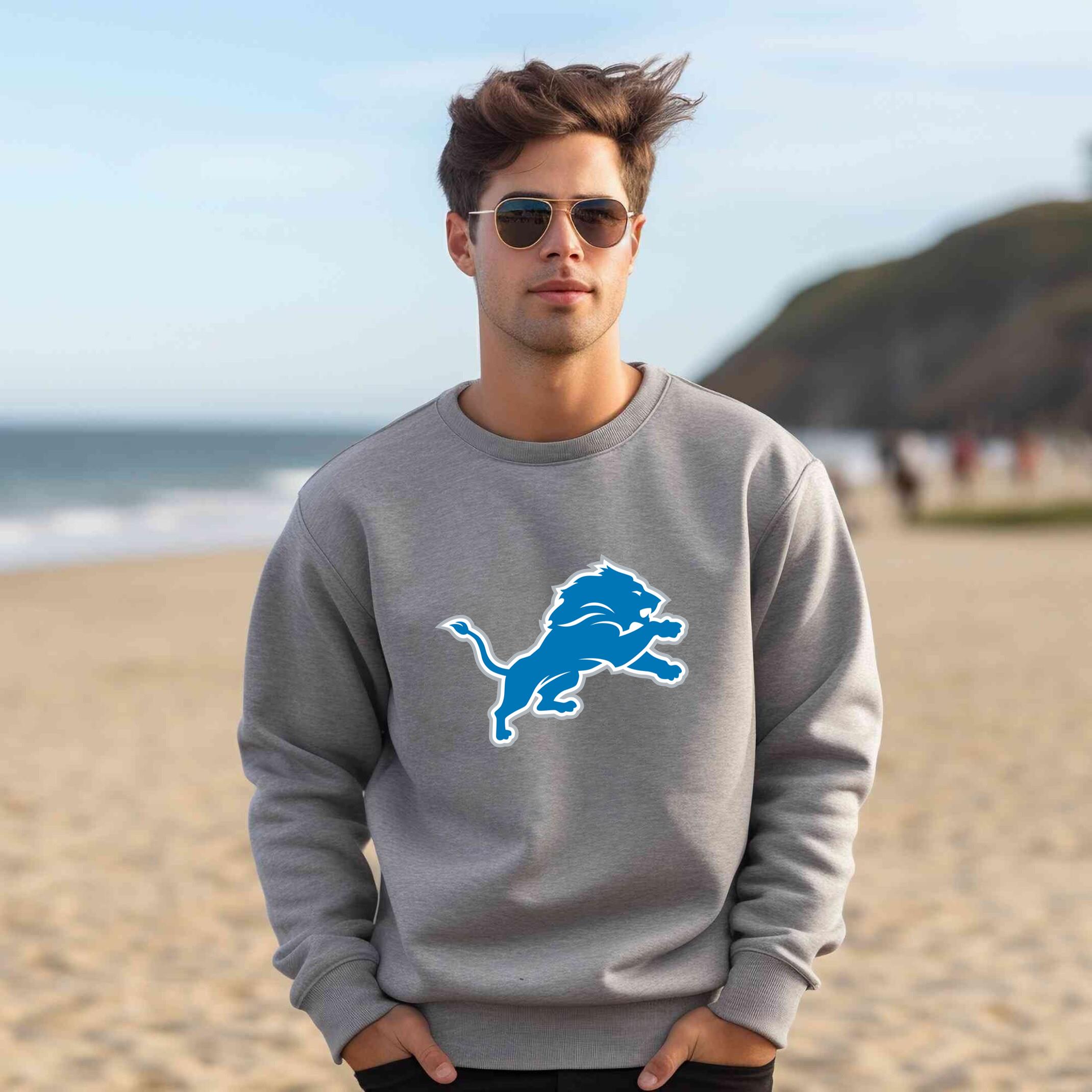 Alternative view of Detroit Lions Team Fan Apparel Adult Sweatshirt, Ultimate Logo Sweatshirt, Gifts For Fans