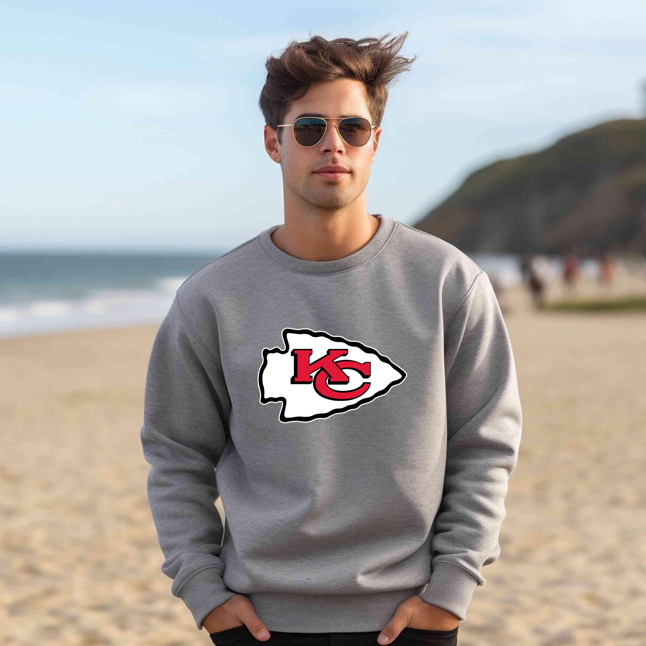 Alternative view of Kansas City Chiefs Team Fan Apparel Adult Sweatshirt, Ultimate Logo Sweatshirt, Gifts For Fans