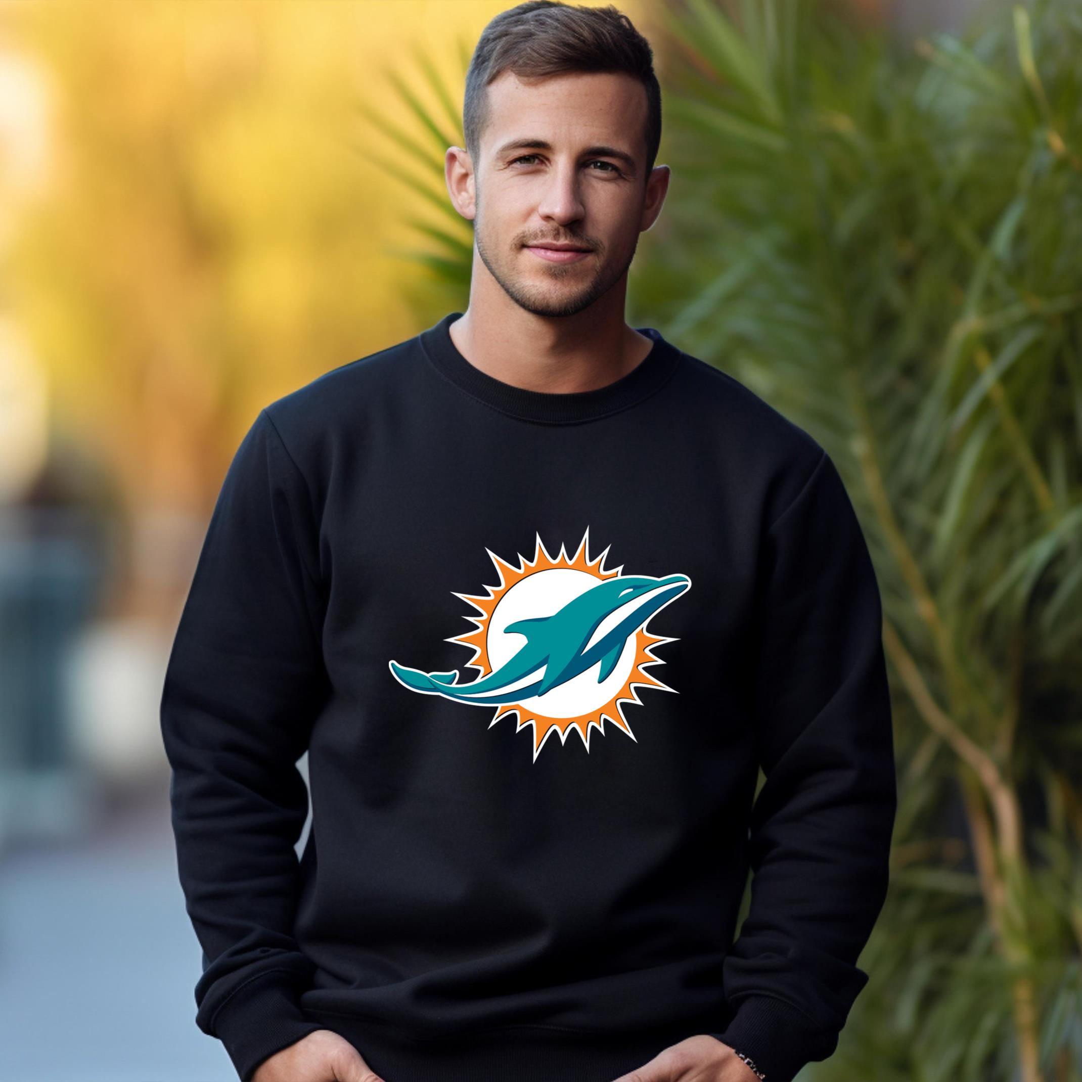Miami Dolphins Team Fan Apparel Adult Sweatshirt, Ultimate Logo Sweatshirt, Gifts For Fans