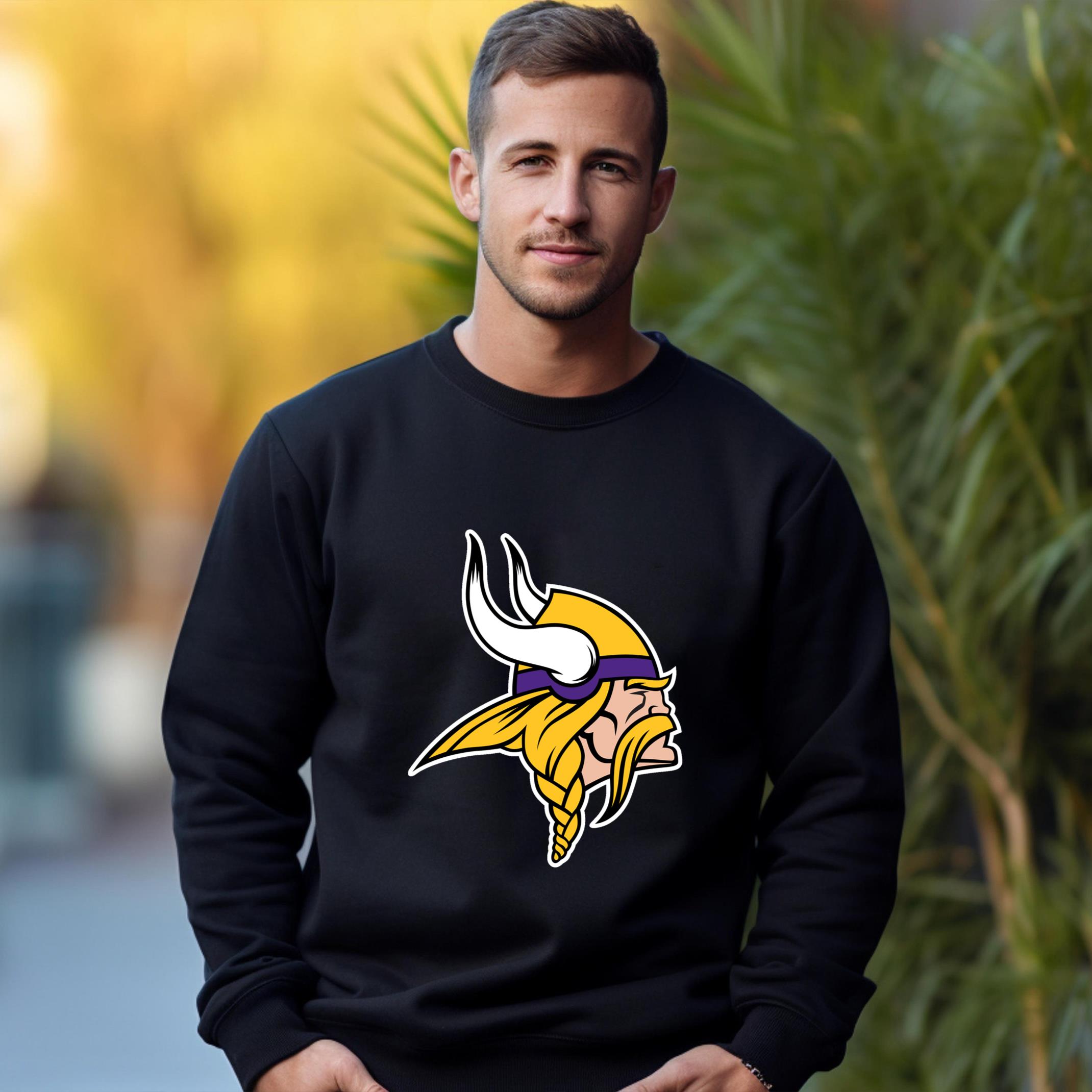 Minnesota Vikings Team Fan Apparel Adult Sweatshirt, Ultimate Logo Sweatshirt, Gifts For Fans