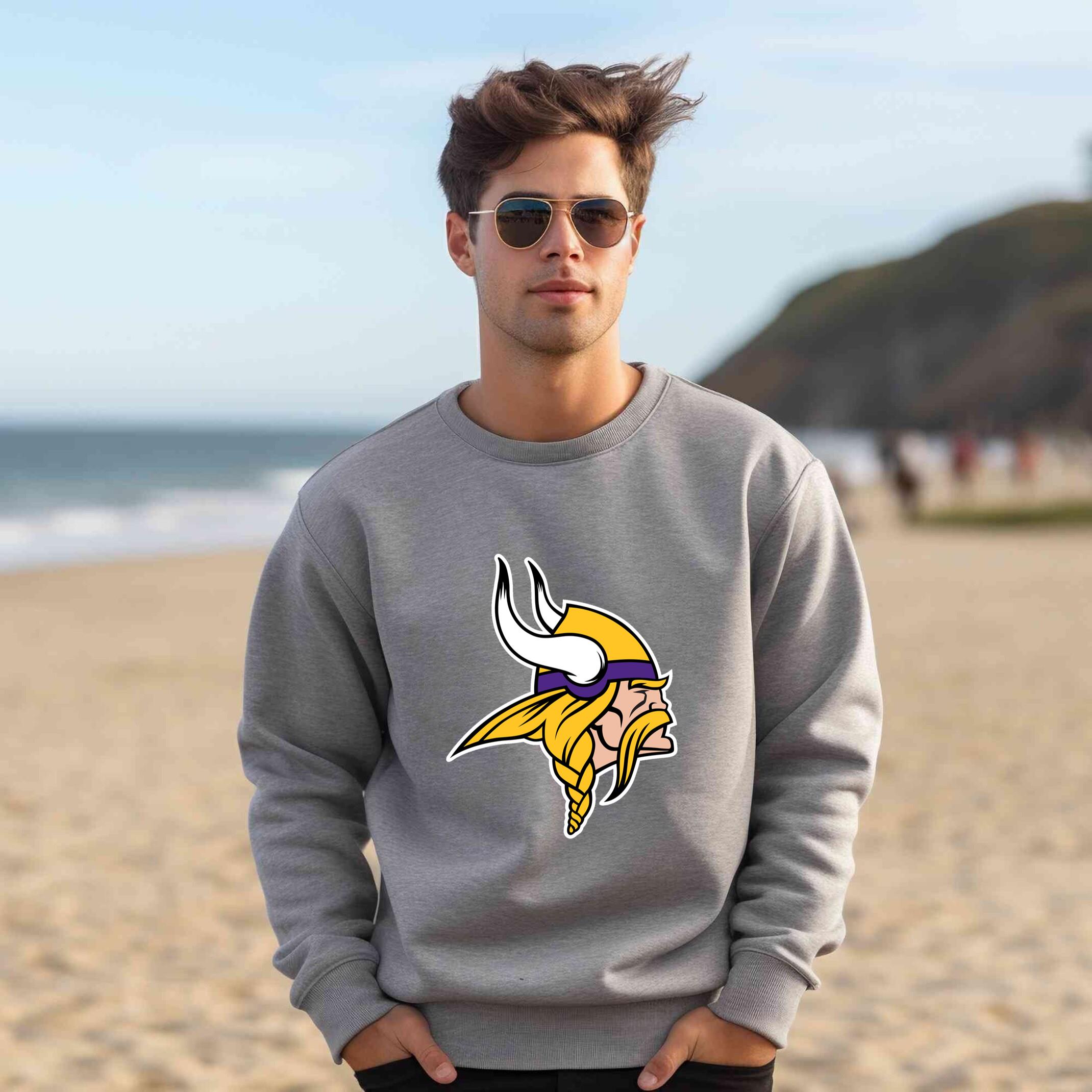 Alternative view of Minnesota Vikings Team Fan Apparel Adult Sweatshirt, Ultimate Logo Sweatshirt, Gifts For Fans