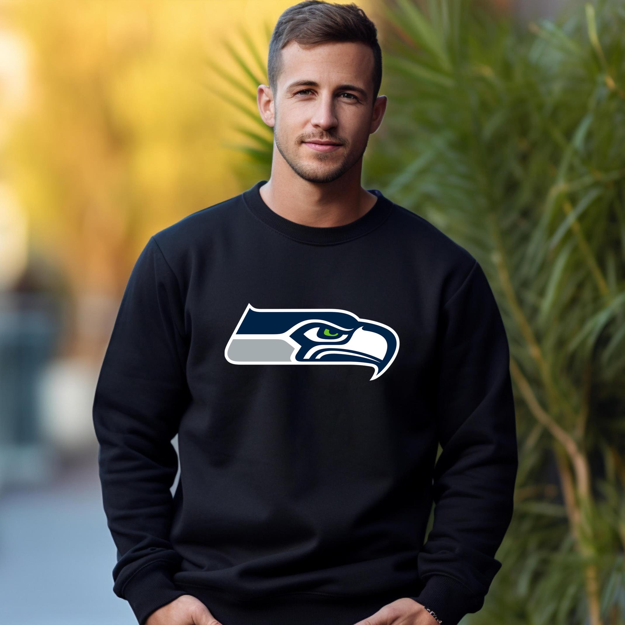 Seattle Seahawks Team Fan Apparel Adult Sweatshirt, Ultimate Logo Sweatshirt, Gifts For Fans