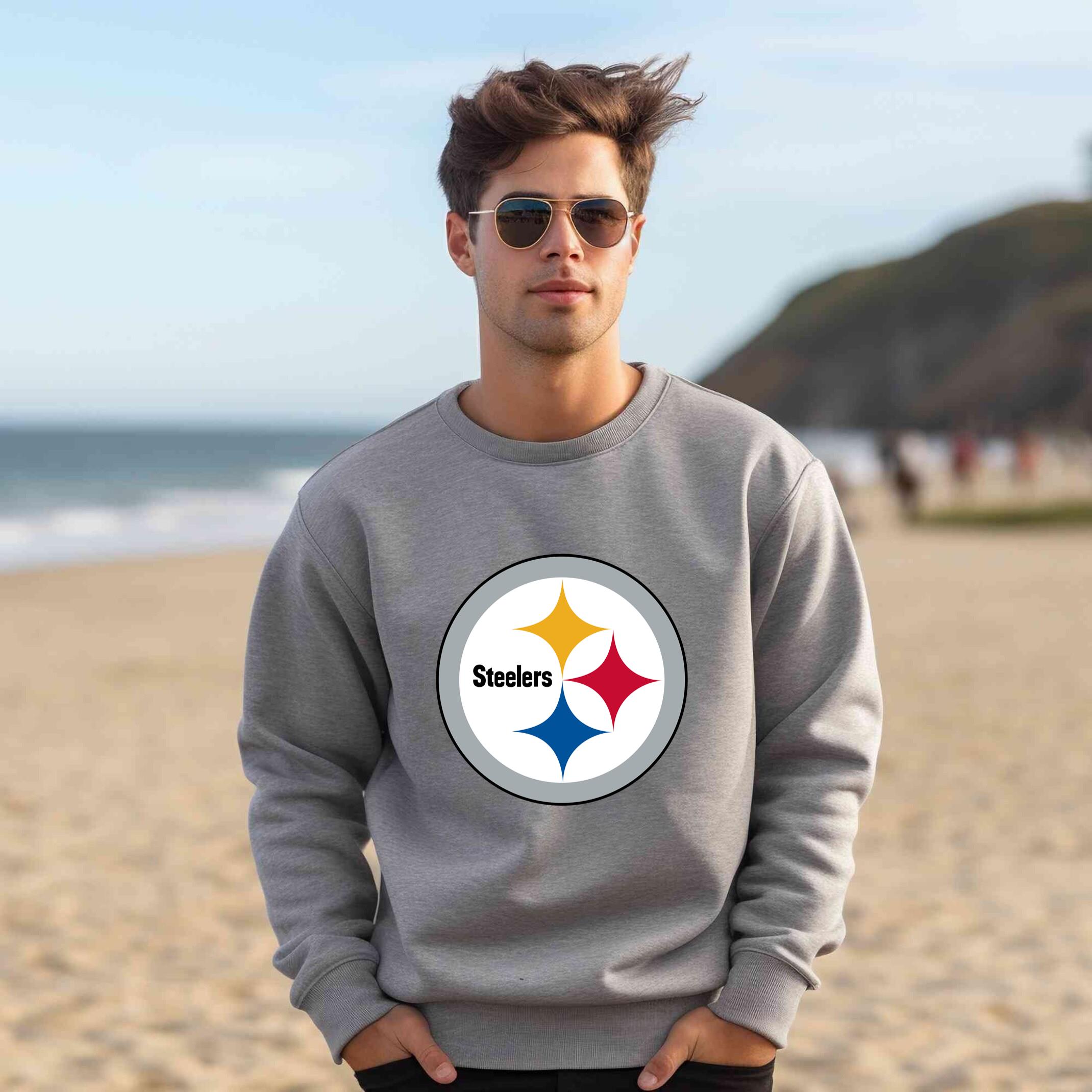 Alternative view of Pittsburgh Steelers Team Fan Apparel Adult Sweatshirt, Ultimate Logo Sweatshirt, Gifts For Fans