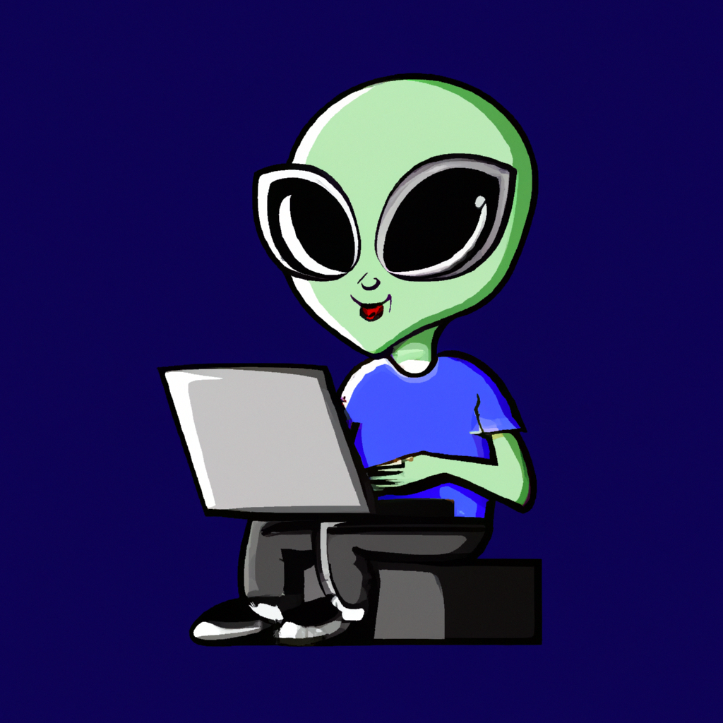 A friendly alien helping humans with advanced technology