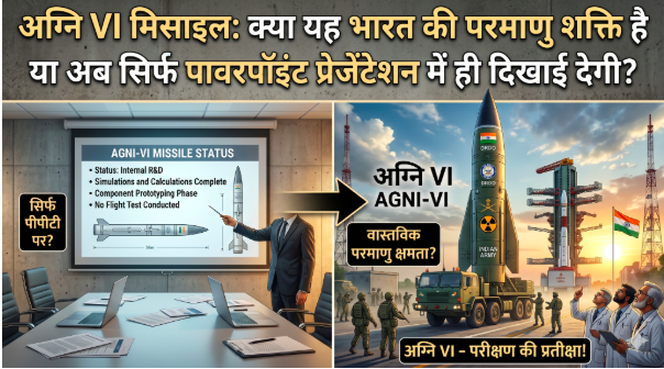 अग्नि VI मिसाइल: क्या यह भारत की परमाणु शक्ति है या अब सिर्फ पावरपॉइंट प्रेजेंटेशन में ही दिखाई देगी?