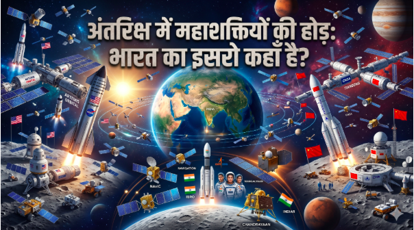 अंतरिक्ष में महाशक्तियों की होड़: भारत का इसरो कहाँ है?