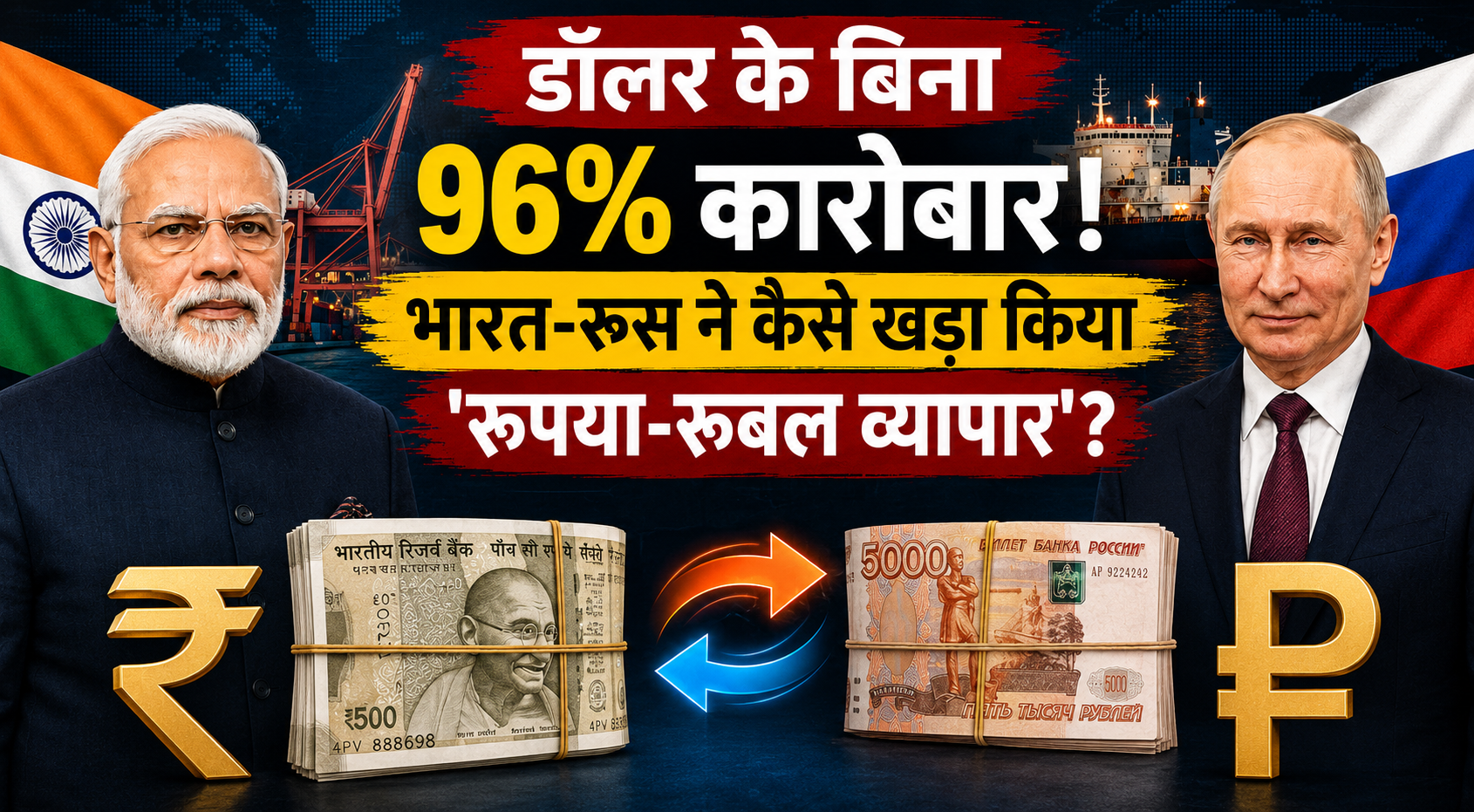 डॉलर के बिना 96% कारोबार: 2022 के बाद भारत-रूस ने कैसे खड़ा किया 'रुपया-रूबल व्यापार'?